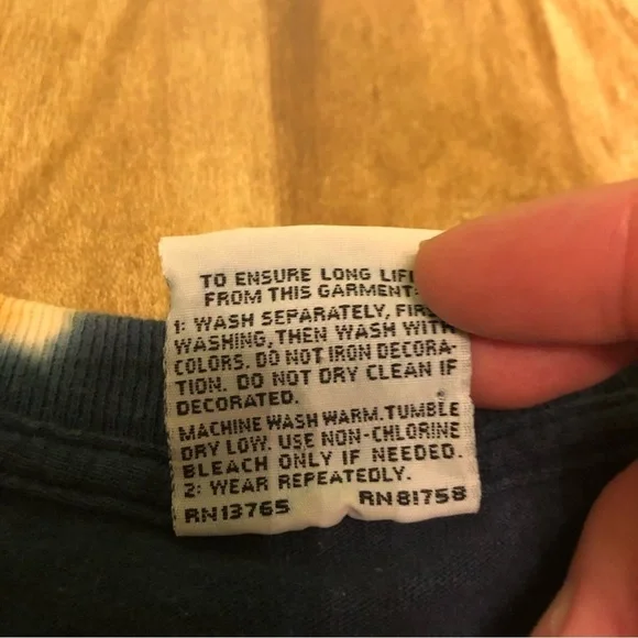 Vintage 90s Liquid Blue St Louis Rams Tie Dye Blue Gold Circles T-Shirt Large - Picture 6 of 10